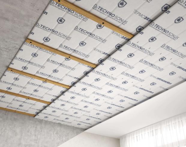 Basic Sound Insulation System for Stretch Ceiling