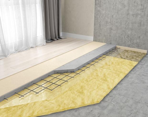 Reinforced Premium Floor Sound Insulation System (floating screed)