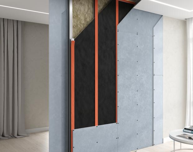 Basic 2 Partition Sound Insulation System (double frame)